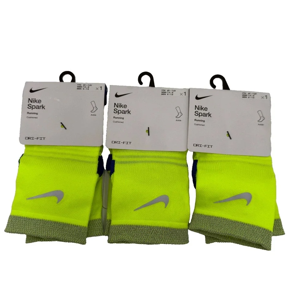 Lot Of 3 Mens Sz 6-7.5/Wmns 7.5-9 Nike Spark Volt Ankle Running Socks CU7199
